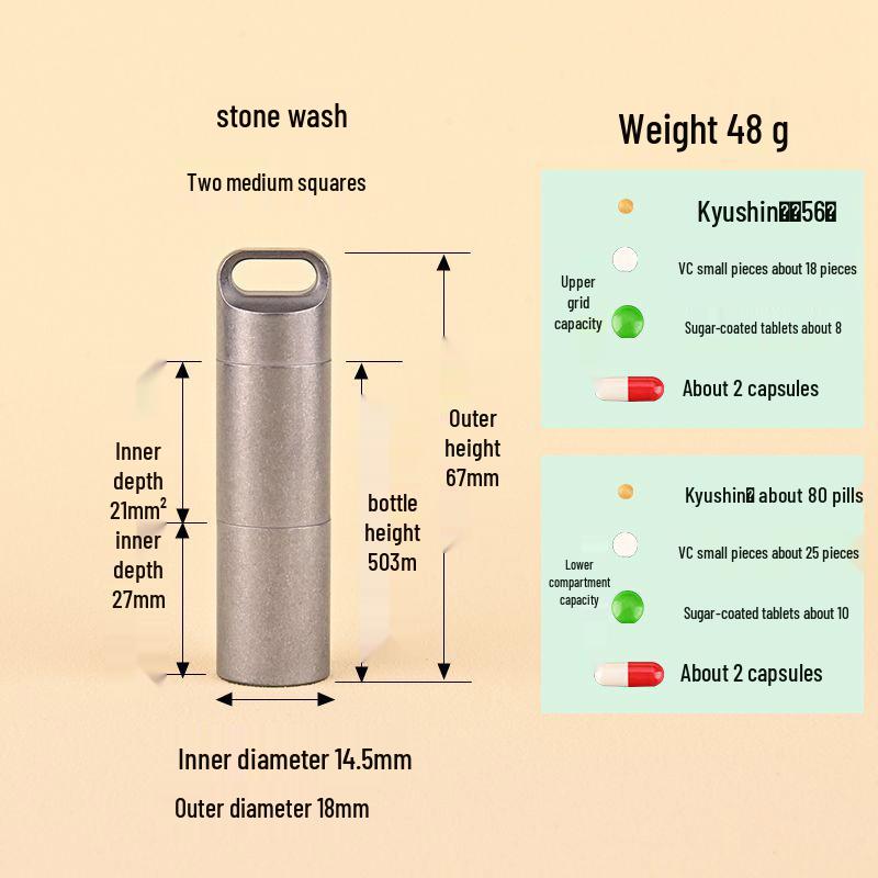 Waterproof Stainless Steel Mini Pill Box - Portable, Moisture-Proof Travel Medication Container