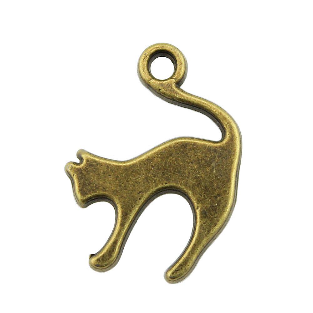 Charms Cat Pendants Heart Alloy Crafts For DIY Jewelry Making Accessories