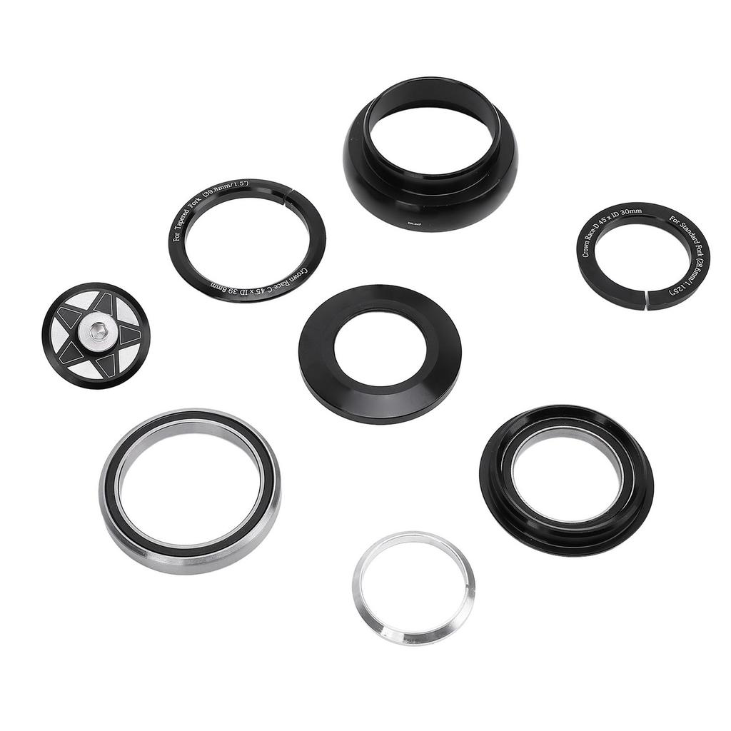 Bike Bearing Headset 44mm Straight Tube Aluminum Alloy CNC Cutting Process Cycling Headset Replacement