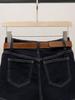 Yi Li Zhuoya French Retro Wide Leg Denim Shorts for Women