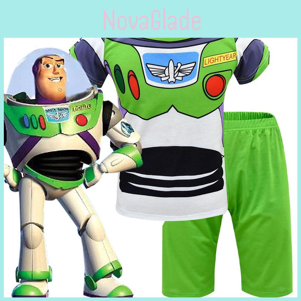 Adorable Toy Story Buzz Lightyear Short Sleeve Tee And Shorts Suit For Kids