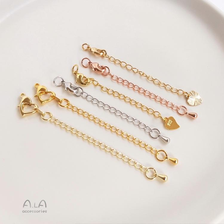 

18K Gold Chain Extension: Color-Preserving Bracelet/Necklace in White, Rose, or Real Gold - DIY Jewelry Accessory