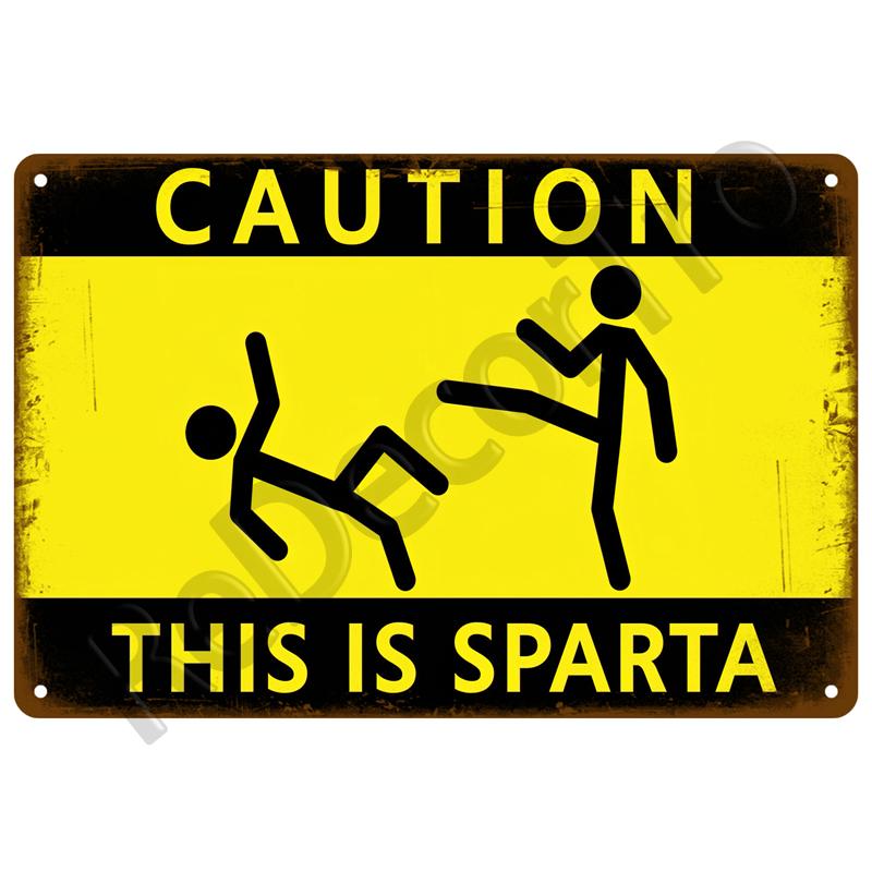 Caution Warning Metal Sign For Safety Signs Danger Beware Tin Sign Plate Home Wall Decor Vintage Plaque Home Art Painting Poster