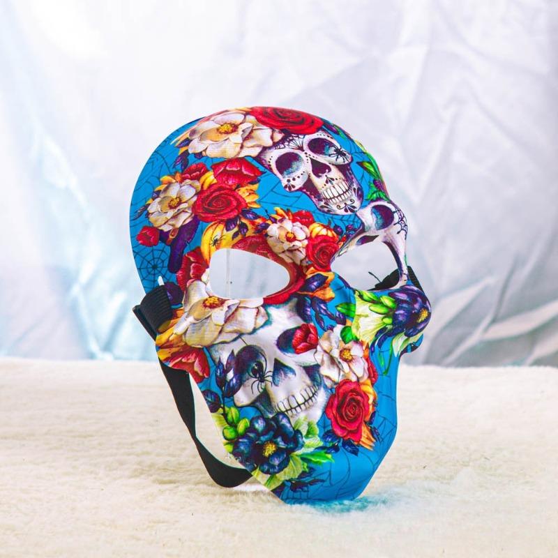 Mexican Day of the Dead Limited Edition HD Skull Print Horror Mask Cosplay Ball Carnival Night Atmosphere Mask