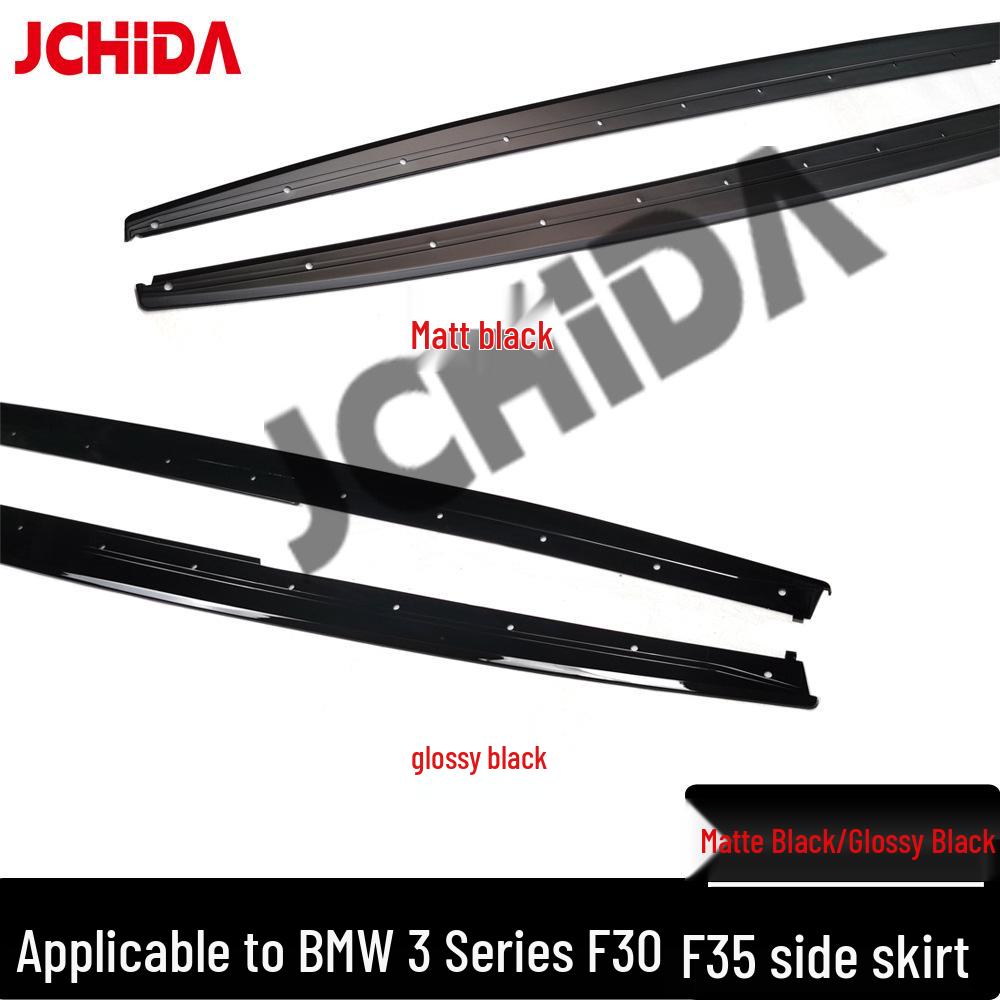 BMW 3 Series F30/F35 Glossy/Matte Black PP Plastic MP Style M Sport Side Skirts