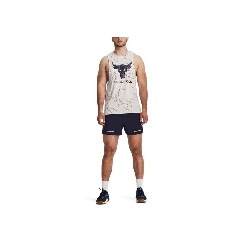 Under Armour Johnson Series Bokstavlogo Trykk Trenings Tanktopp Herre Topper Hvit 1373787-114