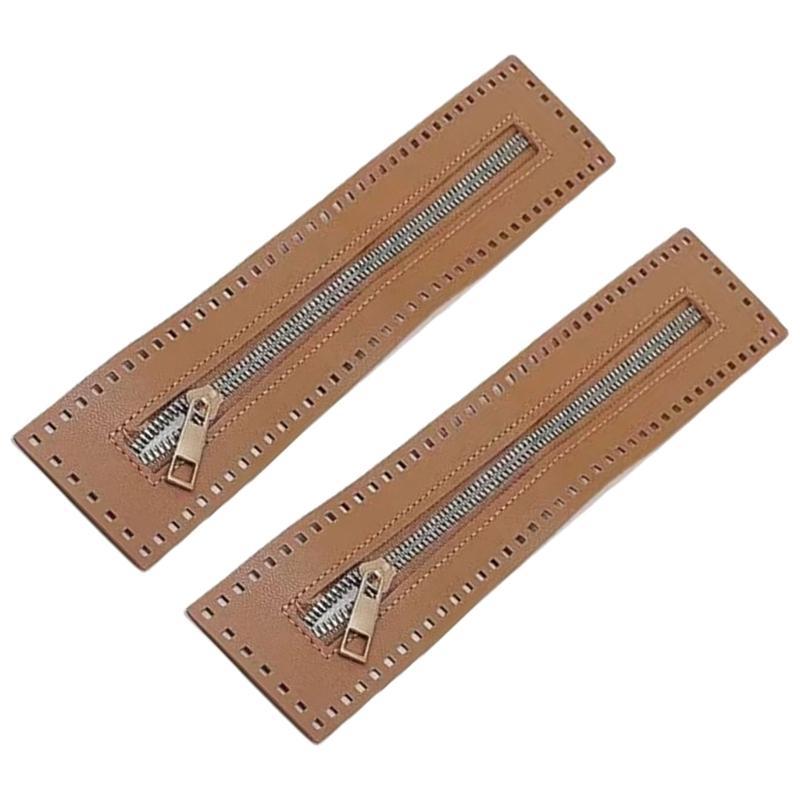  2Pcs Zips for Sewing Close-end Zips Fasteners Metal Zippers Fasteners Bag Zips