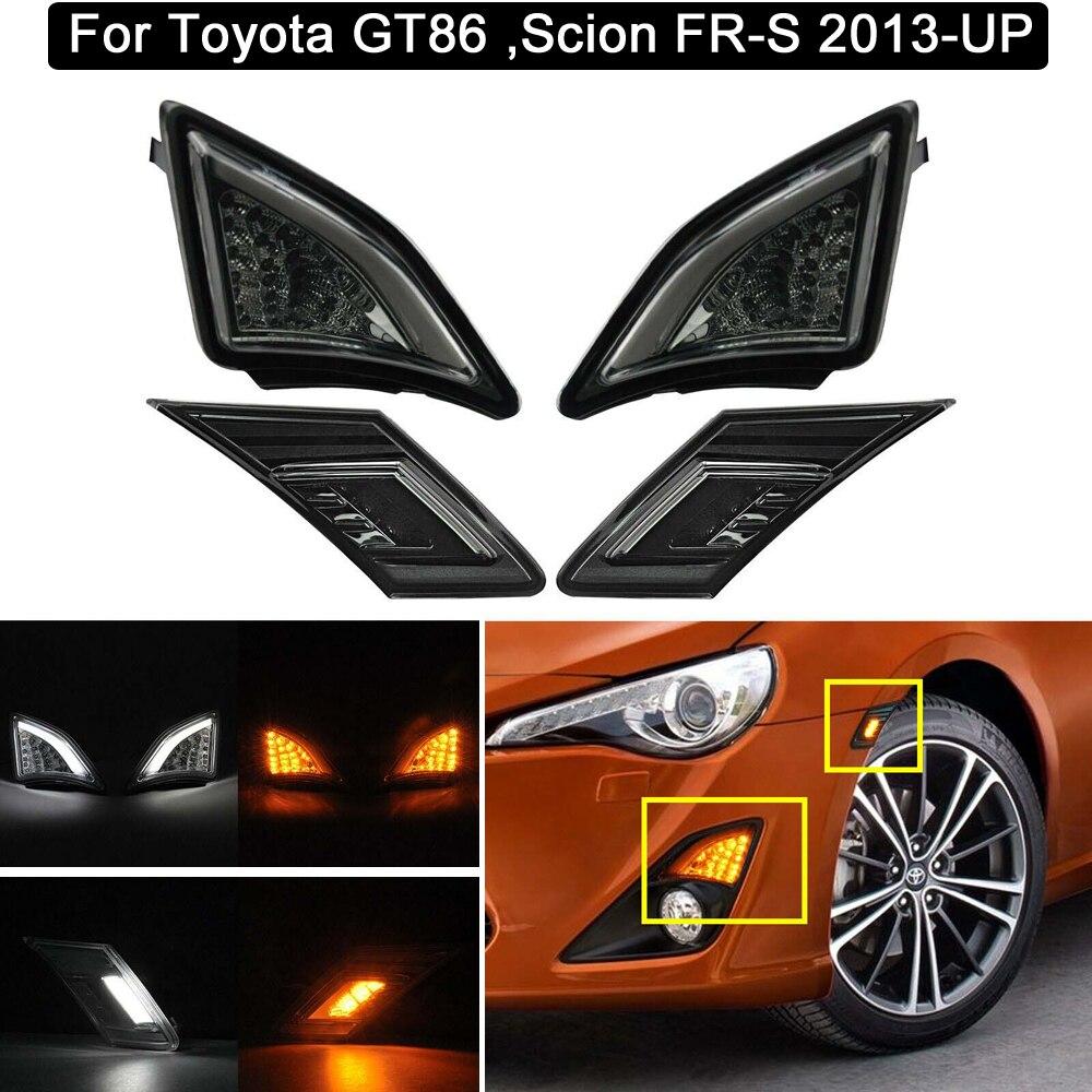Juego De Insignias Y Emblemas Brillante Negro Para Guardabarros De Toyota GT86 Y Scion FRS 2012-16