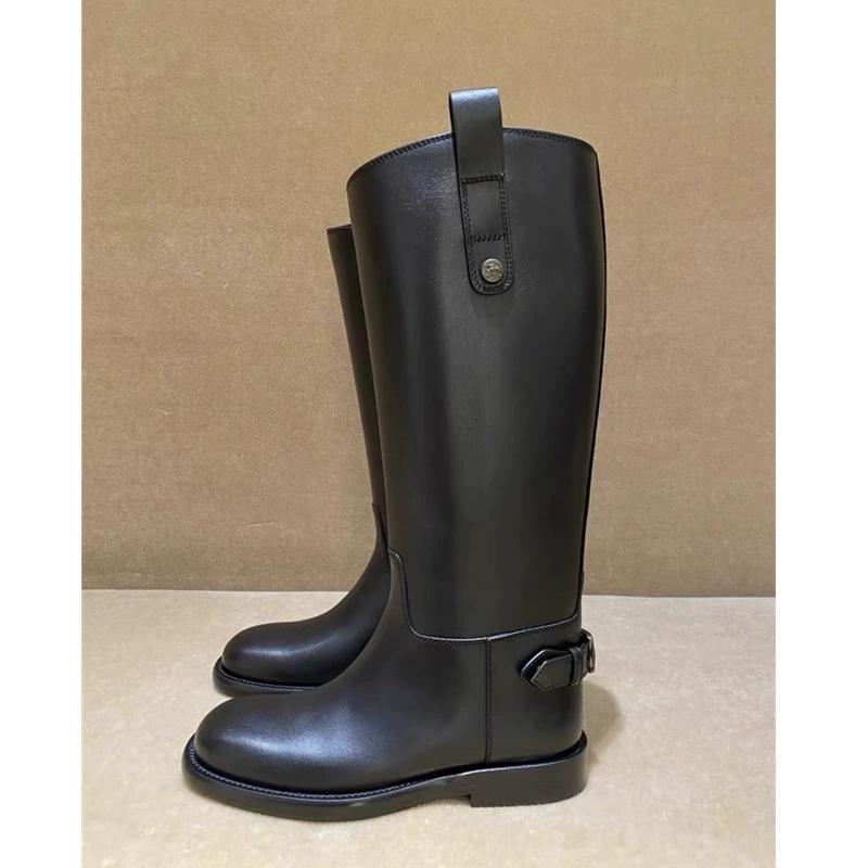 

Модные высокие ретро рыцарские женские ковбойские сапоги в западном стиле, с длинным голенищем, модным кожаным верхом, резиновой подошвой, зимние сапоги 40