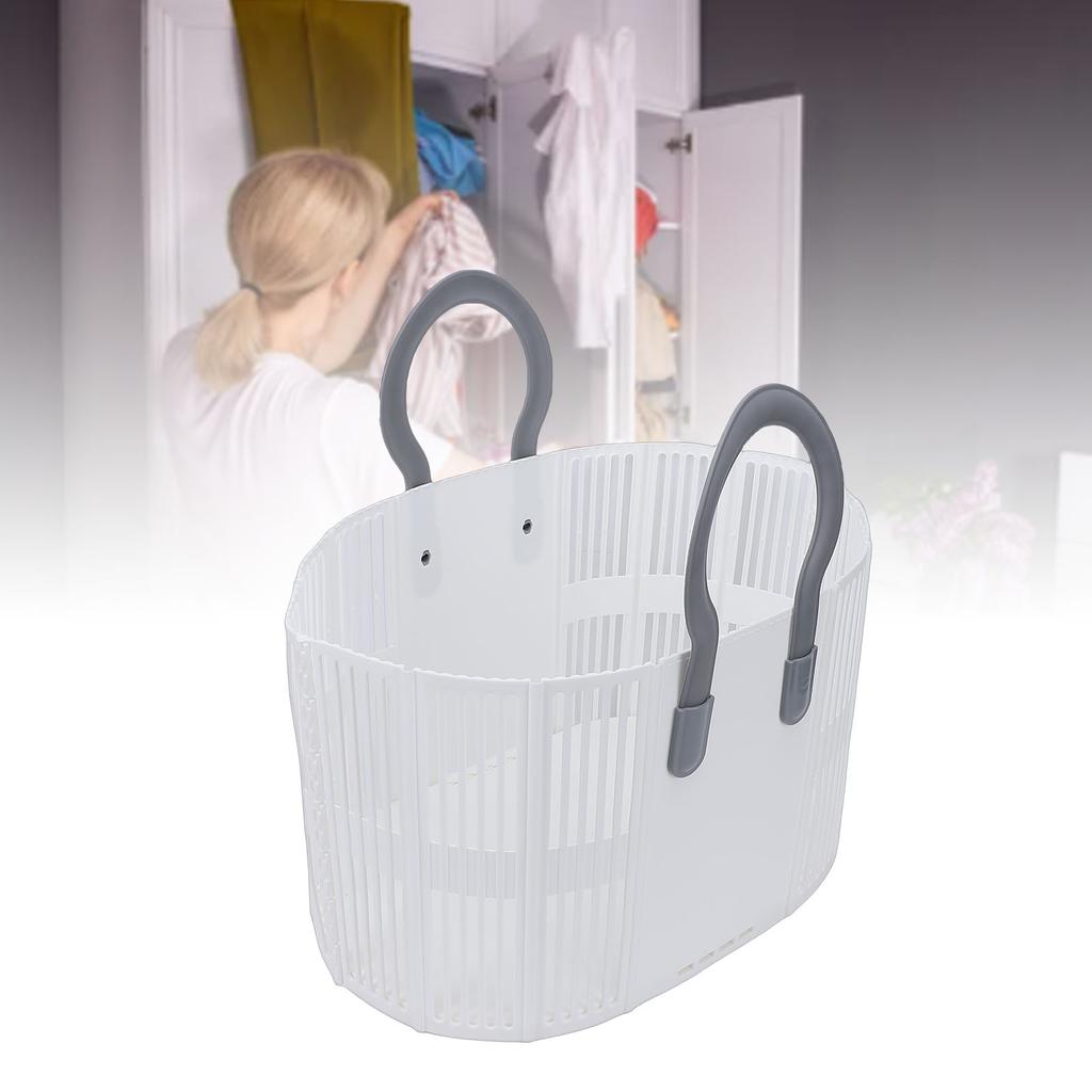 Foldable Laundry Basket Large Capacity Clothes Hamper with Handles Hollow Multipurpose Storage for Bathroom Laundry Room Home