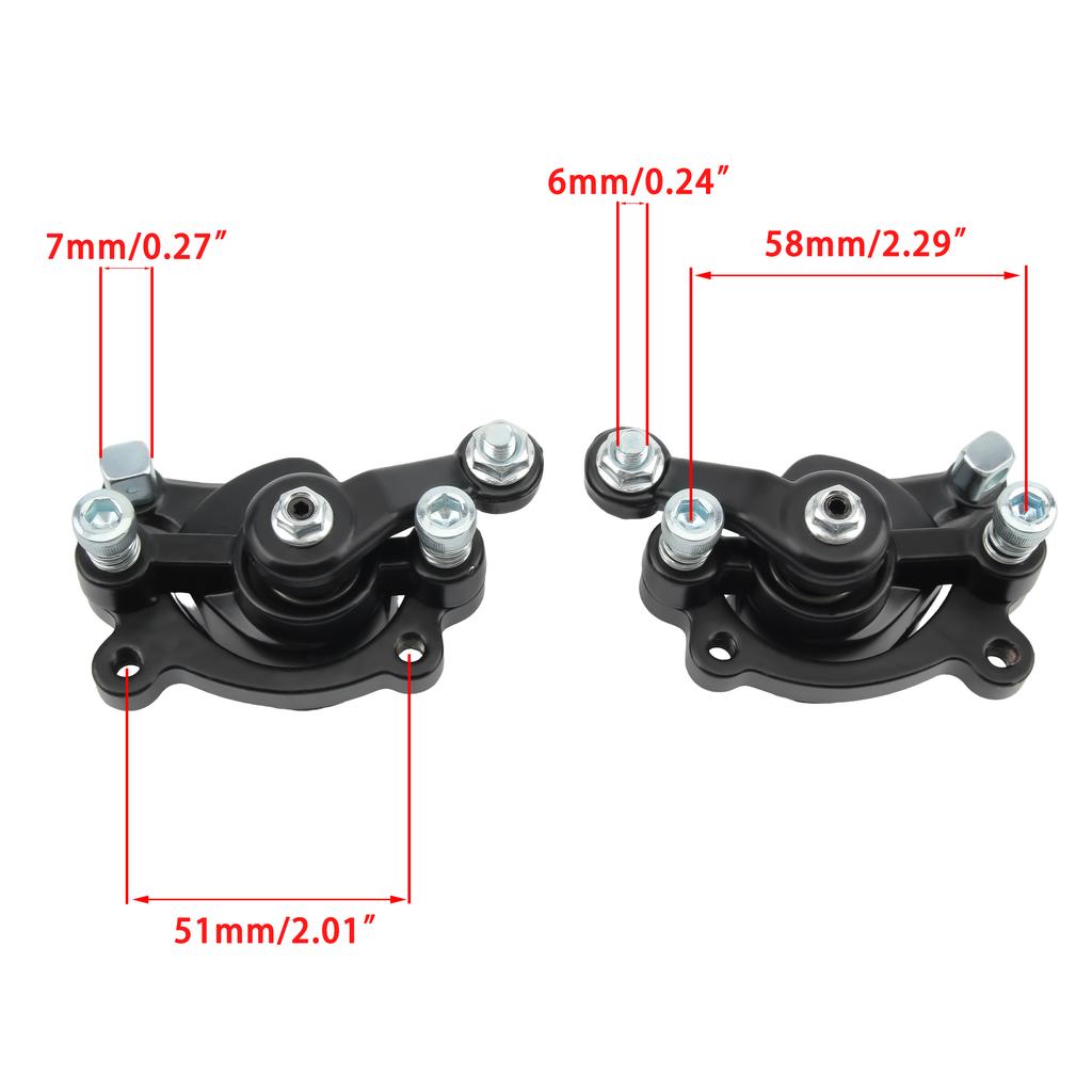 Motorcycle Front Rear Disc Brake Caliper Pads 43cc 47cc 49cc Kids ATV Quad Minimoto Dirt Pocket Bike Gas Scooter Brake Parts