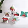 Cartoon Car Print Peach Skin Pillow Cover Christmas New Pillow Cover Wish Home Cushion Cover