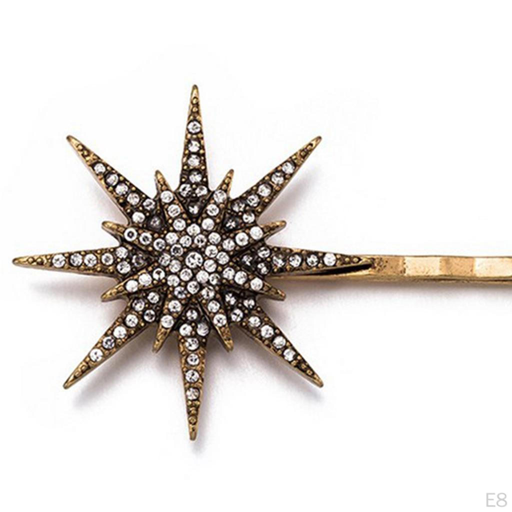 Crystal Hairpin Star Hairclip Charms Barrette Headpiece Hair Accessories