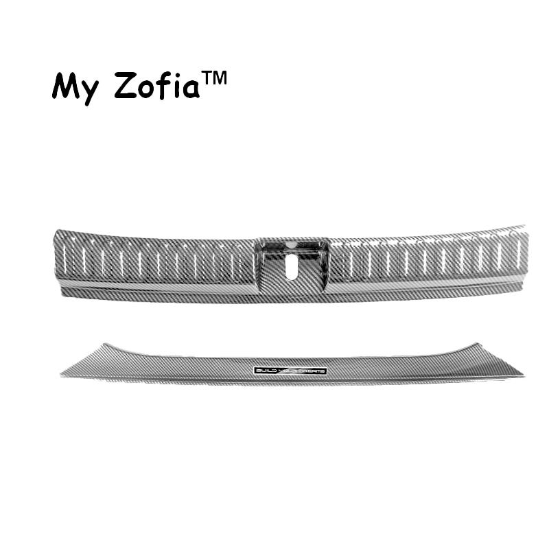 For BYD Dolphin Mini Seagull 2024 2025 Car Rear Guard Plate Trunk Protective ABS Carbon fiber Cover Interior Accessories