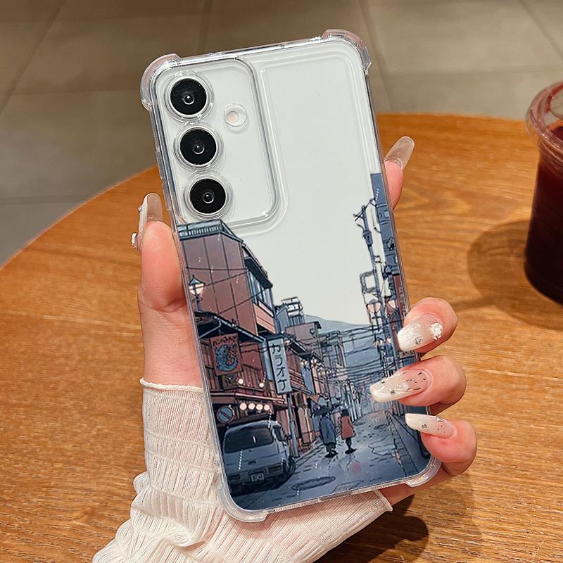 Mountain Train Pattern Phone Case For Samsung Galaxy S26 S25 S24 S23 Ultra S22 Plus S21 S24 S25 FE Clear Shockproof Soft Cover