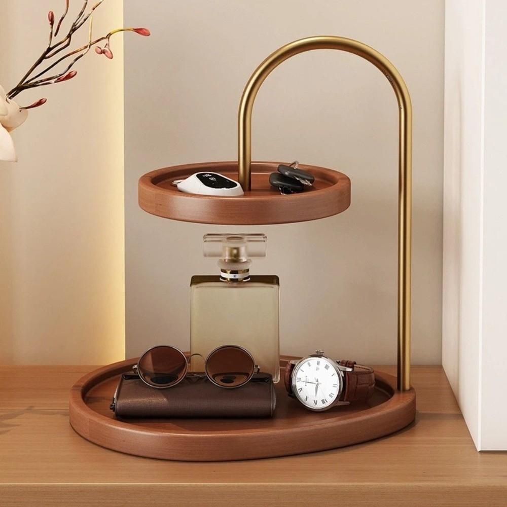 Vintage Jewelry Organizer Double Layer Key Rack Tray New Jewelry Display Stand For Jewelry