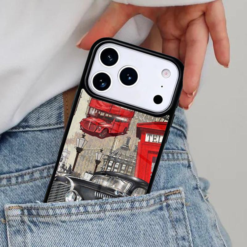 London Red Bus Big Ben Phone Case for iPhone 17ProMax 12 13 14 15 16e 17 Pro Max Plus Air Cover
