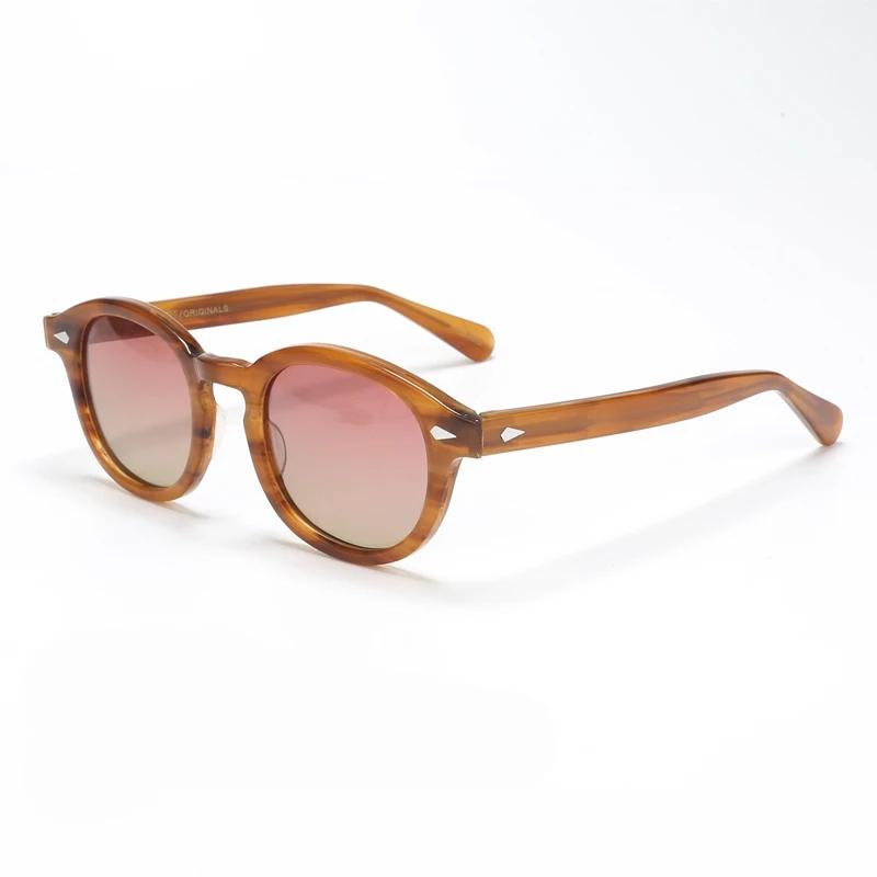Johnny Depp Polarized Sunglasses Men Sun Glasses Woman Luxury Brand Vintage Acetate Frame Goggles