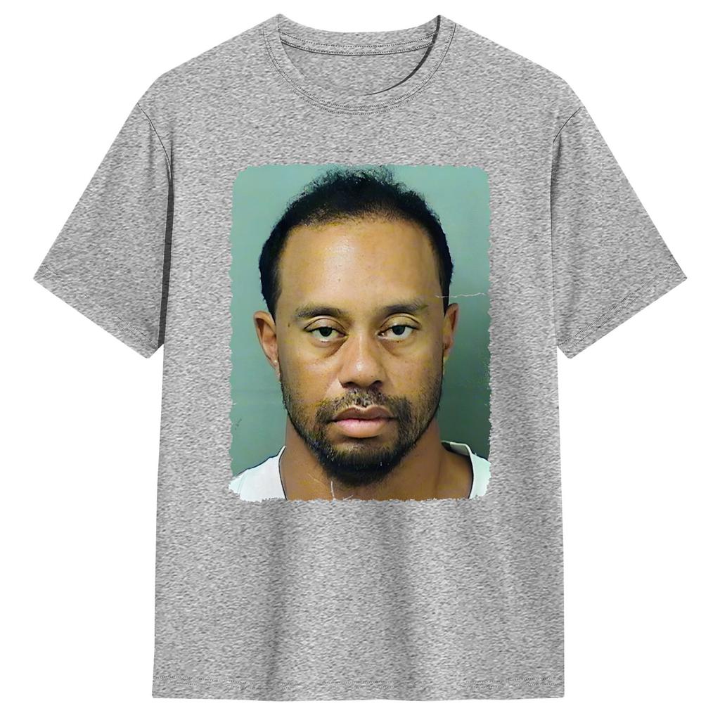 Unisexs TShirt Mugshot Tigers WWoods TShirts Hip Hop Summer Tees Streetwear Cotton Clothes Plus Size 6XL