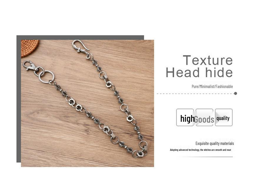 Men's Street Trend Hip-Hop Pendant Chain with Eagle and Vajra Pillar Design