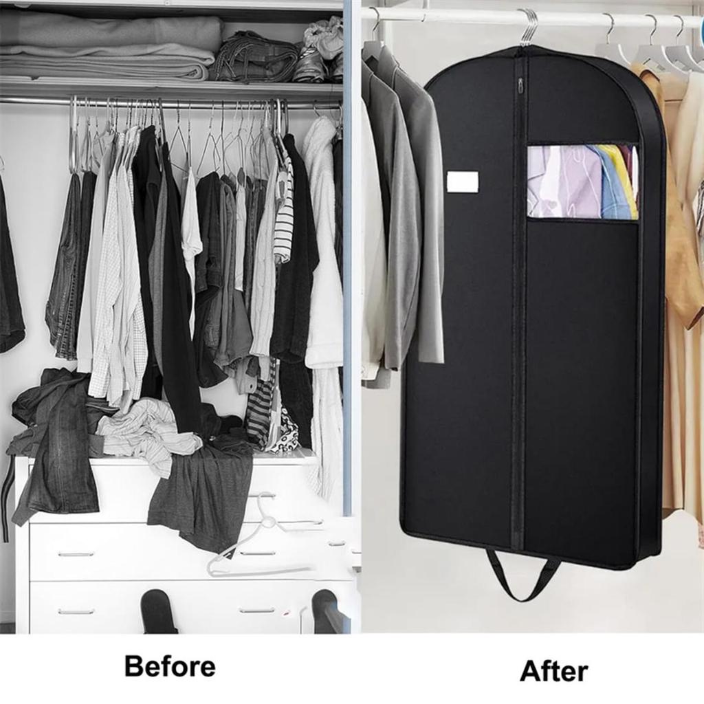 Dustproof Clothing Covers Waterproof Clothes Dust Cover Coat Suit Dress Protector Hanging Garment Bags Closet Organizer