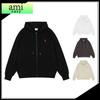 AMI&EASY Men's Trendy Heart Embroidery Zipper Hoodie Jacket