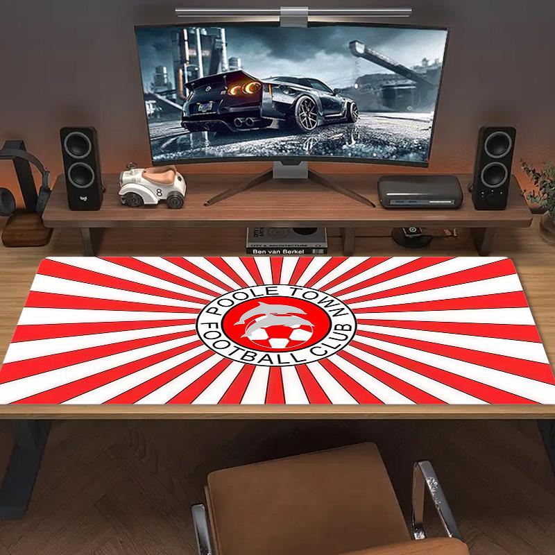 Poole Town Football Club Print  Cushion Non-slip Laptop Tablet Big Mousepad XXL Mat Mini PC Playmat With Lock Edge