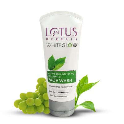 Lotus Herbals White Glow Active Skin Whitening And Oil Control Face Wash, 50g