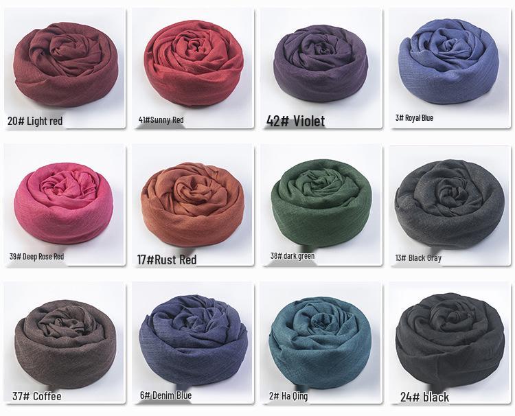 Women's Summer Sun Protection Scarf: Cotton & Linen, Japanese & Korean Style, Medium-Long, Lightweight Shawl
