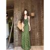 Temperament Elegant V-neck Plaid Neck Dress Summer New Design Feeling Waist Thin Beautiful Dress
