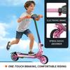 E-Scooter (6-12 Y), 6.5" Foldable Kids Scooter with Front & Rear Spring Suspension, Max Speed 16 Km/h, Range 10-12 Km, Suitable for Girls & Boys