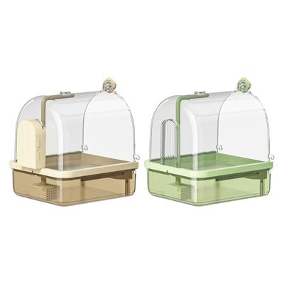 Automatic Bird Bathhouse Bathtub Parrots Shower Box with Multiple Tap Shower Multifunctional Bird Bathtub