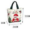 3pcs Canvas Christmas Gift Bag Cartoon Merry Christmas Decor  Merry Christmas Decor