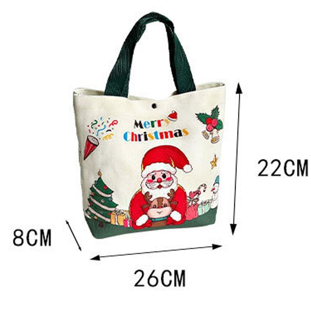 3pcs Canvas Christmas Gift Bag Cartoon Merry Christmas Decor  Merry Christmas Decor
