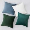 Velvet Pillow Sofa Cushion Solid Color Bedside Backrest Home Fabric Living Room Plush Pillow Ins Style