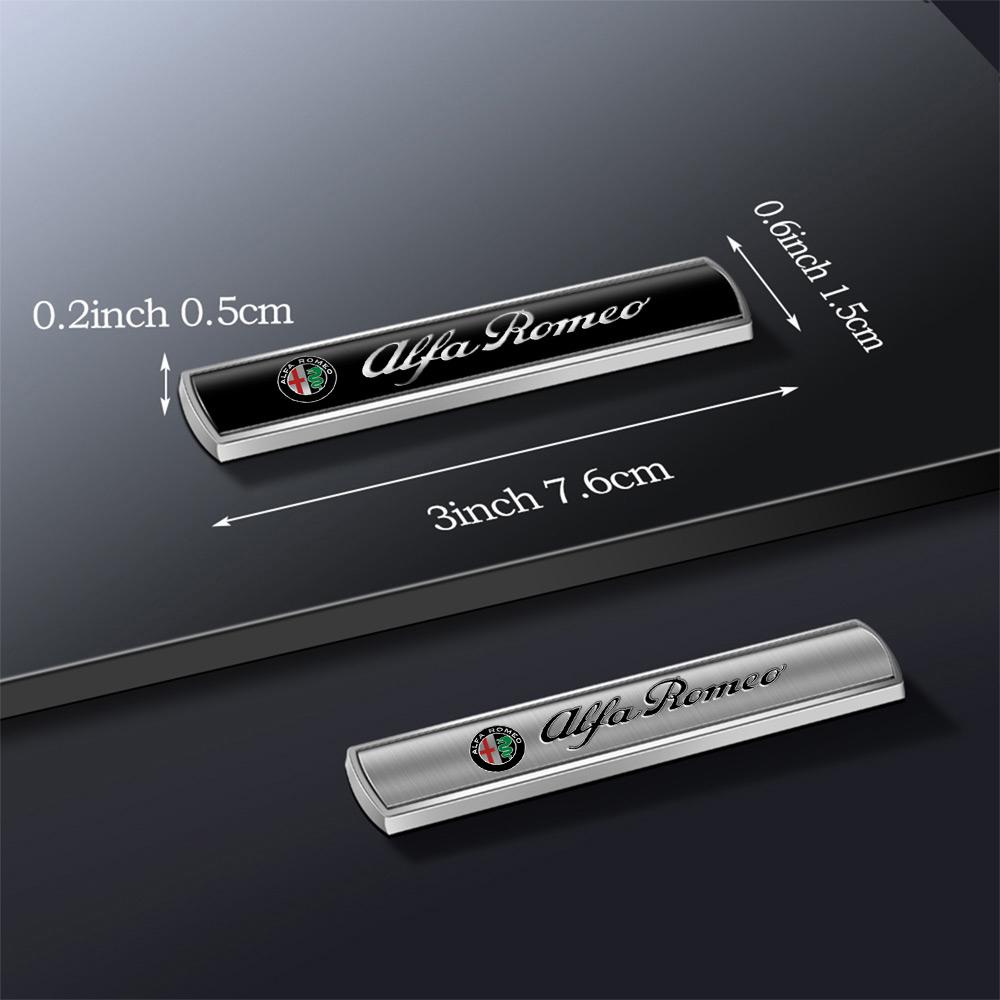 CYYPT1 1/2PC 3D Metal Car Emblem Rear Trunk Side Window Body Sticker For Alfa Romeo Sportiva Tonale Giulietta Mito 147 Auto Accessories