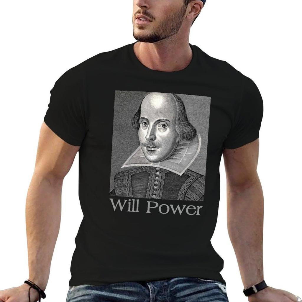Shakespeare Gifts Shakespeare Will Power Funny Gift Ideas with Classic William Shakespeare Portrait for Teacher Bard TShirt