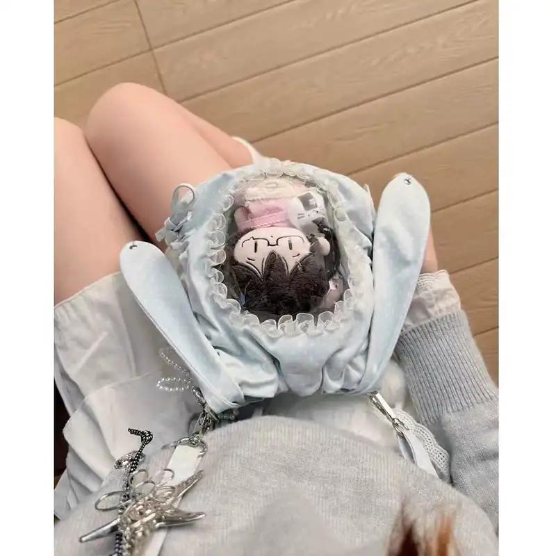 New Cute Bunny Ears Dolls Bag Ulzzang Cartoon Ita Bag Beautiful and Fashionable Daily Commuting Women s Shoulder Crossbody Bag
