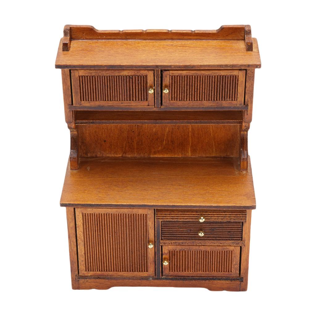 Dollhouse Sideboard 1 12 Scale 10x5x13.7cm Wooden Miniature Dollhouse Bookcase Cupboard