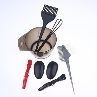 Set da 9 Pezzi Pennelli da Parrucchiere Ciotola Pettine Pinzette Strumenti per Colorazione Capelli Salone Tinta Colore Sbiancamento Fai da Te