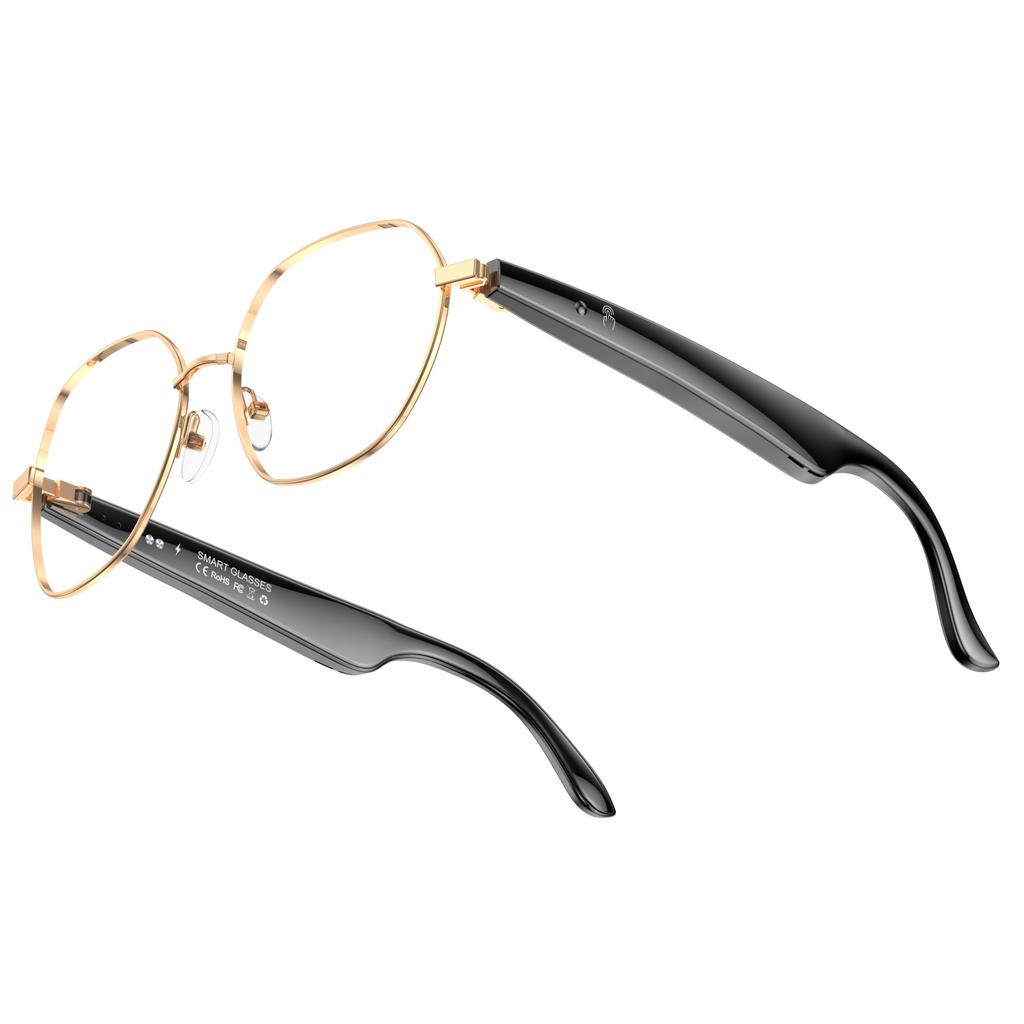 W100B Business Style AI Real-Time Translation Voice Assistant Smart Glasses Bluetooth-Compatible Fashion Eyewear