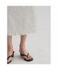 8SECONDS Pleated Dot Long Skirt White