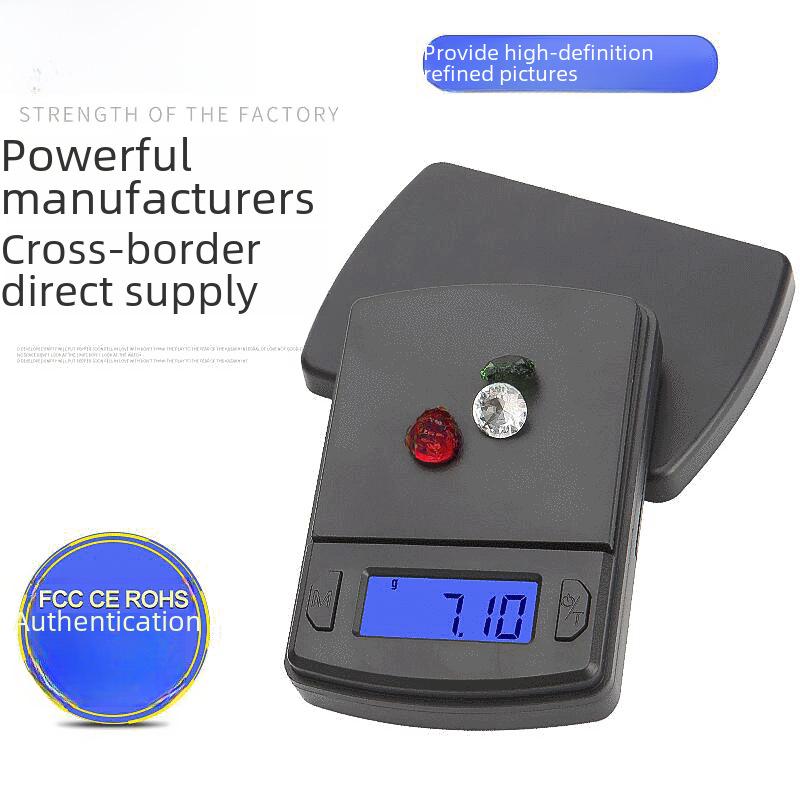 

Portable Mini Jewelry Scale 0.1g/0.01g Precision Lipstick Powder Scale 500g/0.1g
