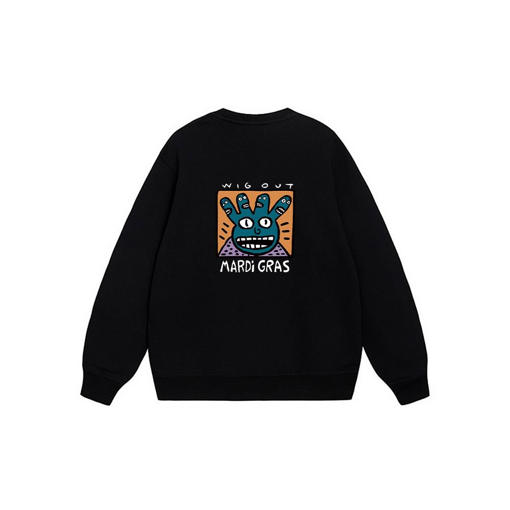 Nike Customizable  Letter Logo Outdoor Breathable Urban Versatile Crewneck Sweatshirt Unisex Sweatshirt Black BV2667-010(TEAM1061-3.3.41)