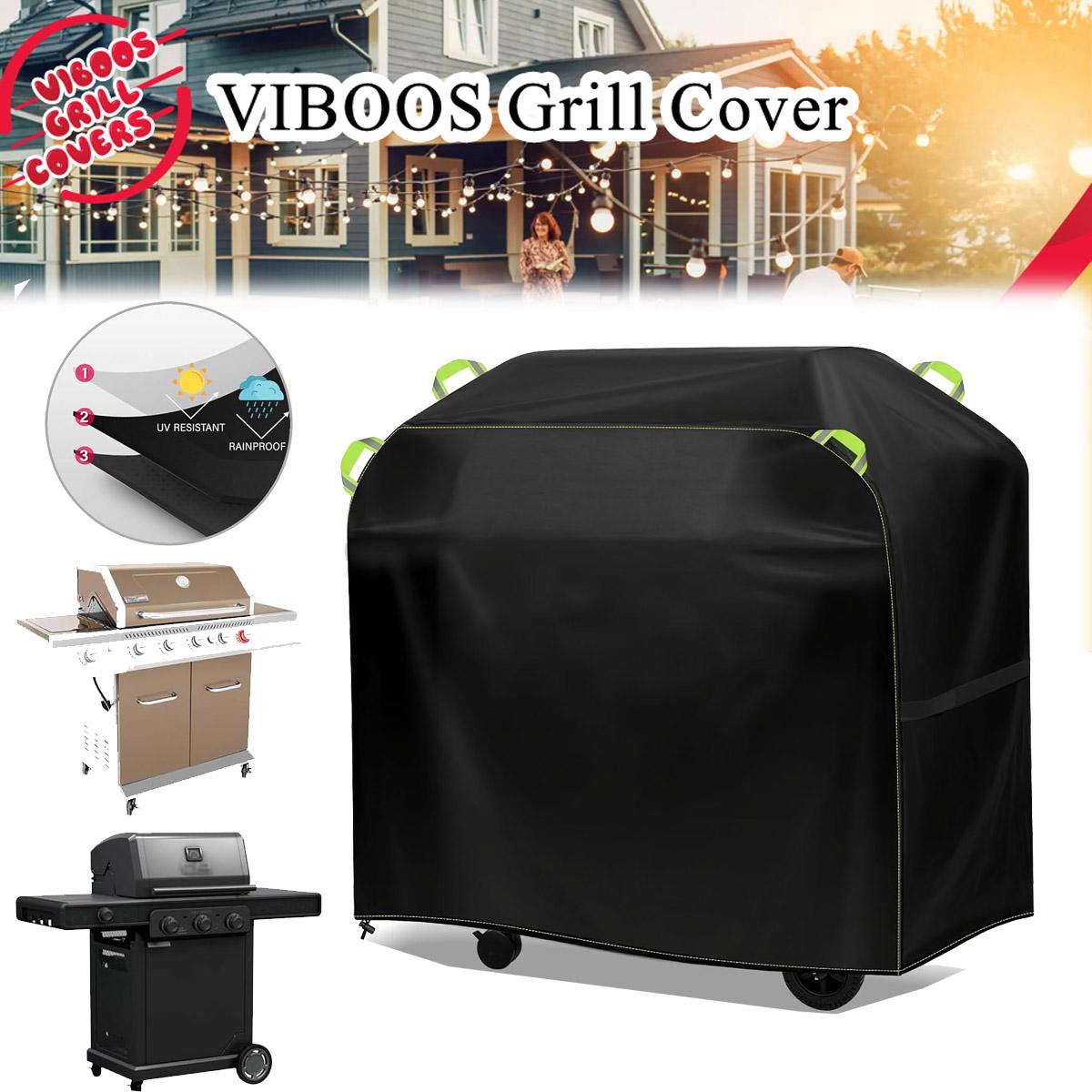 

BBQ Cover, BBQ Gas Grill Cover, Suitable for Outdoor Barbecue, Waterproof, UV-proof, 4 Hand-held Adjustable Hem Drawstrings 77x67x100cm чорний