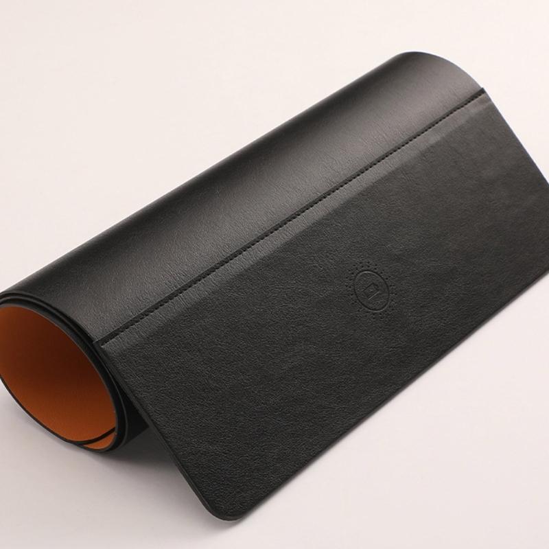 Oversized Leather Like Desk Mats With 15W Charging Station Builts In For Seamless Computer Accessory Integration