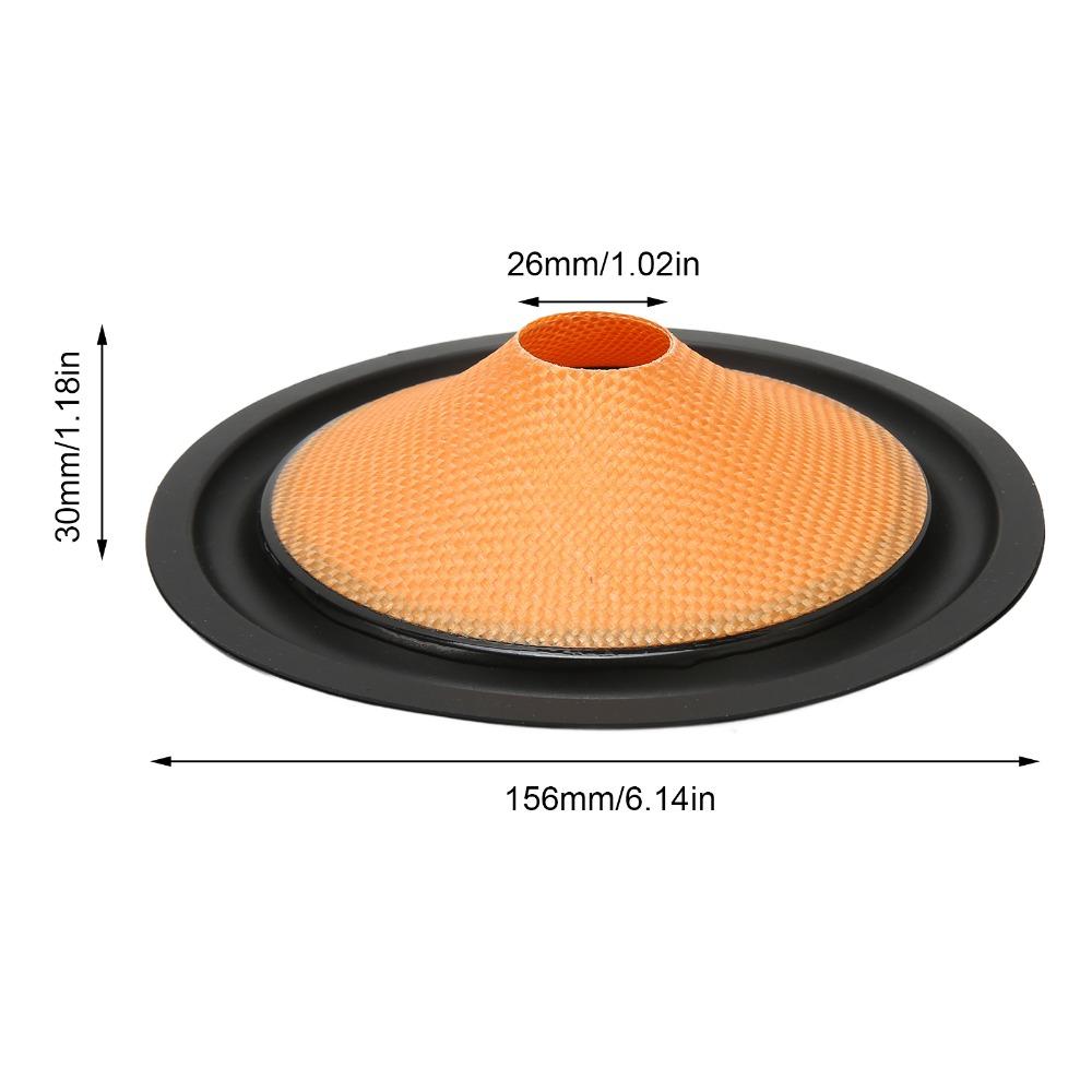 2PCS Orange Subwoofer Cone Rubber Surround Drum Paper Paper Speaker Cone Speaker Repair