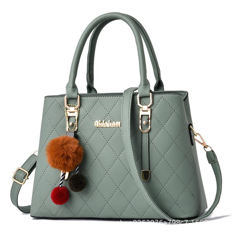 

Elegant Large Handbag For Women 2021 New Korean Style Versatile Tote Bag In Burgundy Blue Black Green Yellow темно-зелений колір