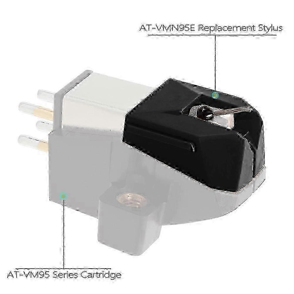 AT-VMN95E Diamond Replacement Stylus Needle for VM95 Series, Compatible for AT-LP120X Vinyl Turntables