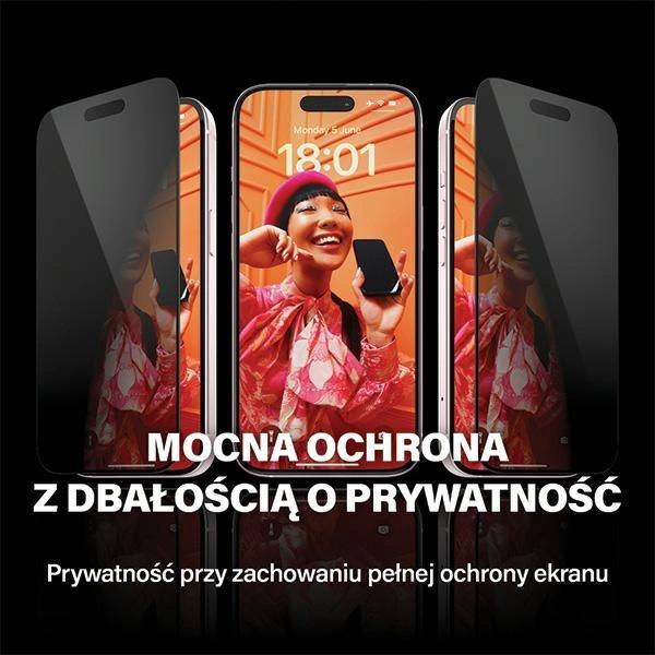 Zestaw Panzerglass Privacy Bundle 3In1 Etui Przezroczyste + Szkło Prywatyzujące + Osłona Aparatu Do Iphone 15 Plus